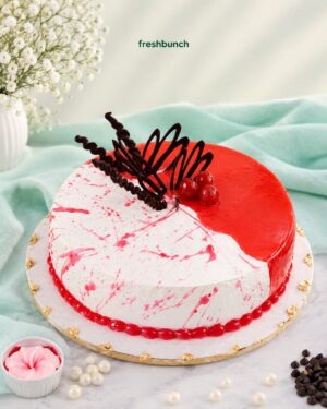 Red Swirl Strawberry Glaze Cake