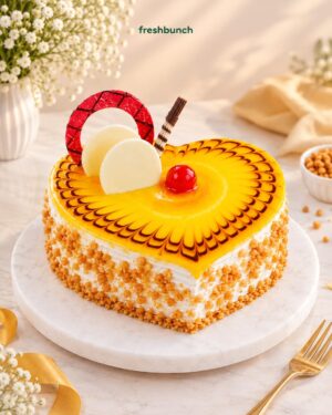 Golden Heart Butterscotch Cake