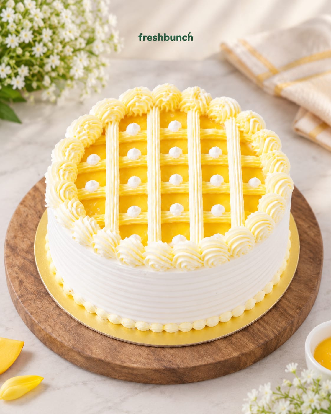 Caramel Grid Pineapple Butterscotch Cake