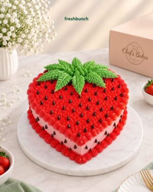 Heart Shaped Royal Strawberry Cake