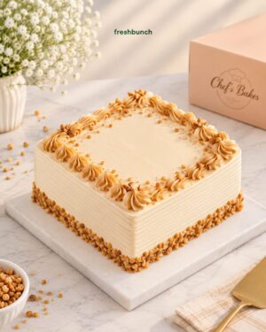 Square Crunchy Butterscotch Cake