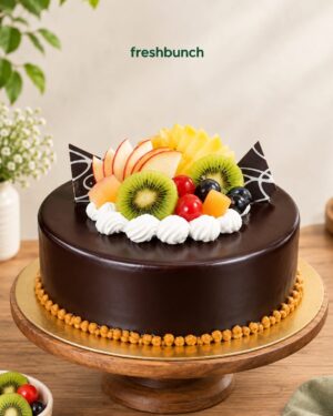 Rich Chocolate Fruit Delight Cake